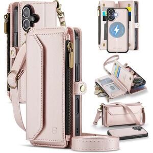 Strapurs For IPhone 17 Detachable Wallet Case Compatible With Magsafe For Women